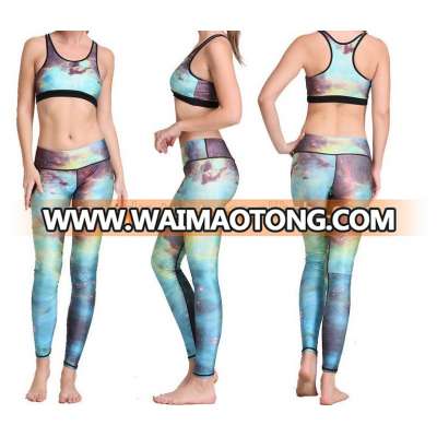 Ladies Digital Sublimation Printed Fitness Leggings