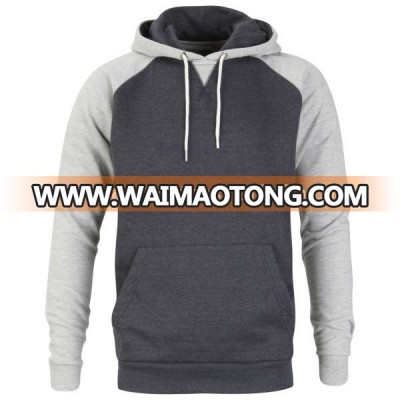 Mens Raglan Sleeve Cotton Fleece Hoodie