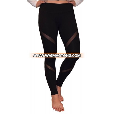 Ladies Mesh Panel Insert Leggings Tights